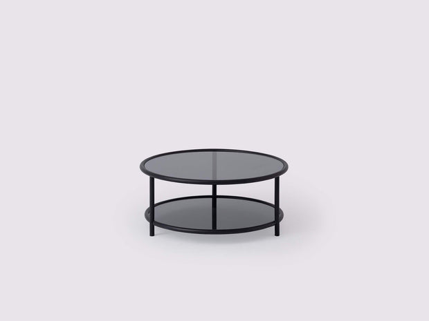 Tubular Round Coffee Table - Black