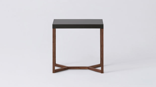 Trivia Tall Side Table - Charcoal/Walnut