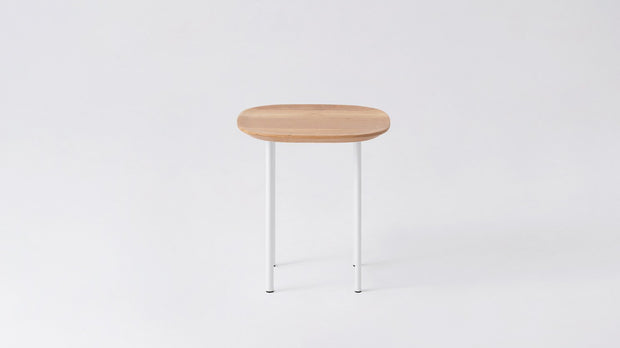 River End Table Base - White