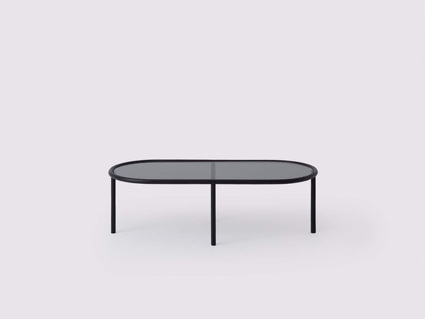 Tubular Oval Coffee Table - Black