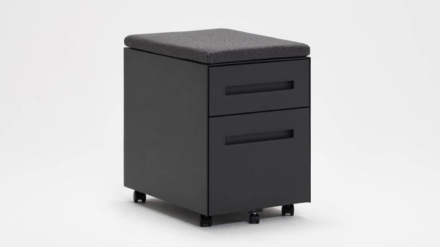 Novah Mobile Pedestal - Charcoal