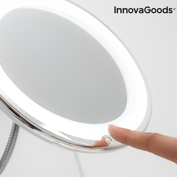 Suurentava LED-peili joustavalla varrella ja imukupilla Mizoom InnovaGoods