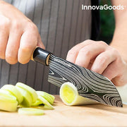 Setti japanilaisia veitsiä ja kuljetussuojus Damas·q InnovaGoods 4 Kappaletta