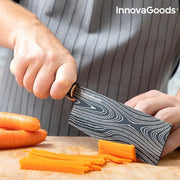 Setti japanilaisia veitsiä ja kuljetussuojus Damas·q InnovaGoods 4 Kappaletta