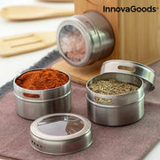 Set of Magnetic Spice Racks with Bamboo Utensils Bamsa InnovaGoods 7 Kappaletta