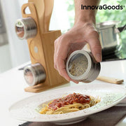 Set of Magnetic Spice Racks with Bamboo Utensils Bamsa InnovaGoods 7 Kappaletta