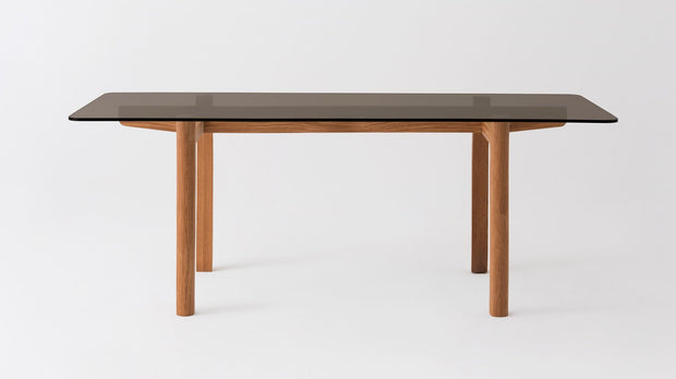 Place Dining Table Top - Brown Glass