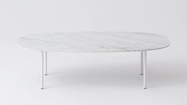 River Oval Coffee Table Complete - Marble