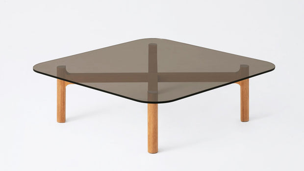 Place Coffee Table Square Top - Brown Glass