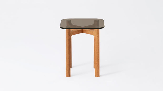 Place End Table Square Top - Brown Glass