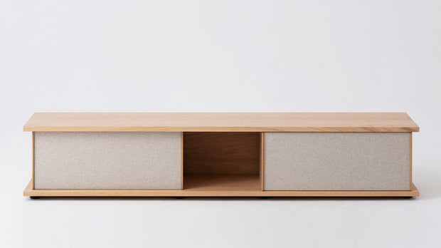 Plank 83" Low Media Unit - Oak