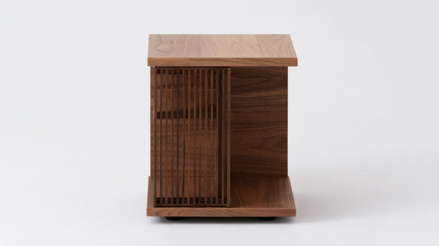 Plank Side Slatted Door - Walnut