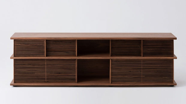 Plank 83" High Media Unit - Walnut