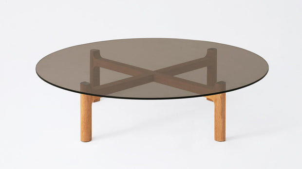 Place End Table Round Top - Brown Glass