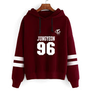 Twice Wine Red Hoody Sweatshirts