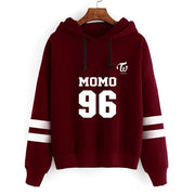 Twice Wine Red Hoody Sweatshirts